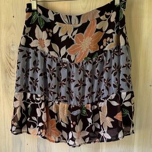 Loft Floral Print Skirt  Size 6